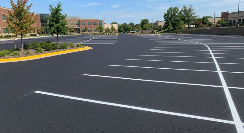 Concrete Parking Lot Striping in Roswell, GA