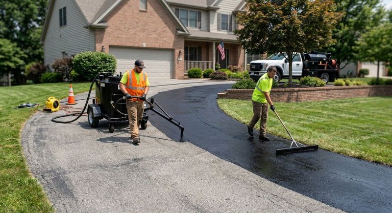 Hot Tar Driveway Sealing in Miami Dade County, FL