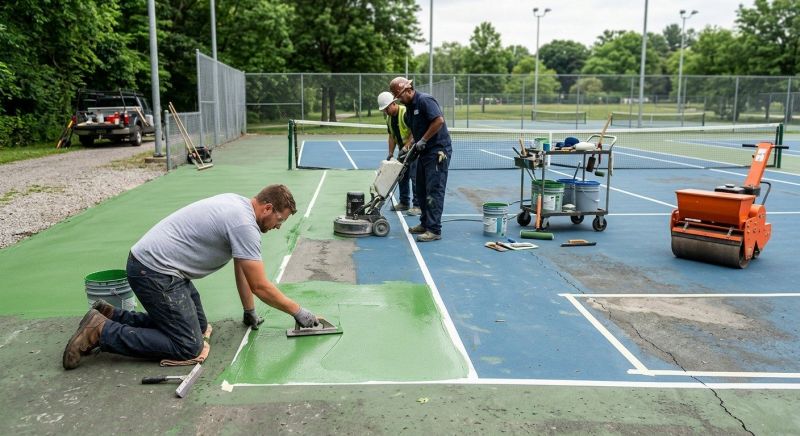 Sports Court Resurfacing in Greenville, SC